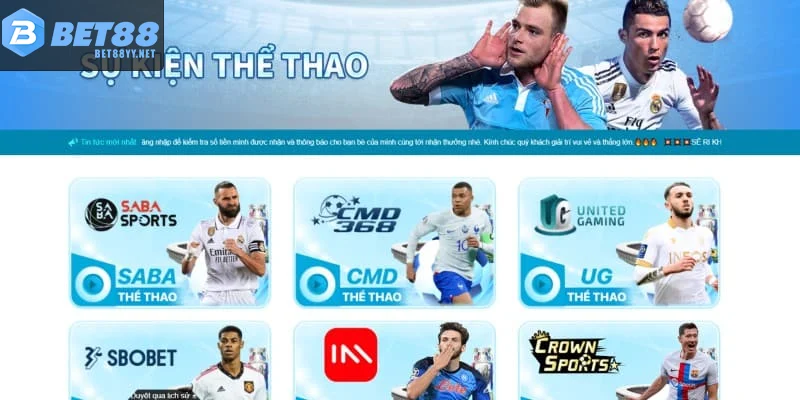 Người chơi lựa chọn đa dạng kèo tại Thể thao BET88